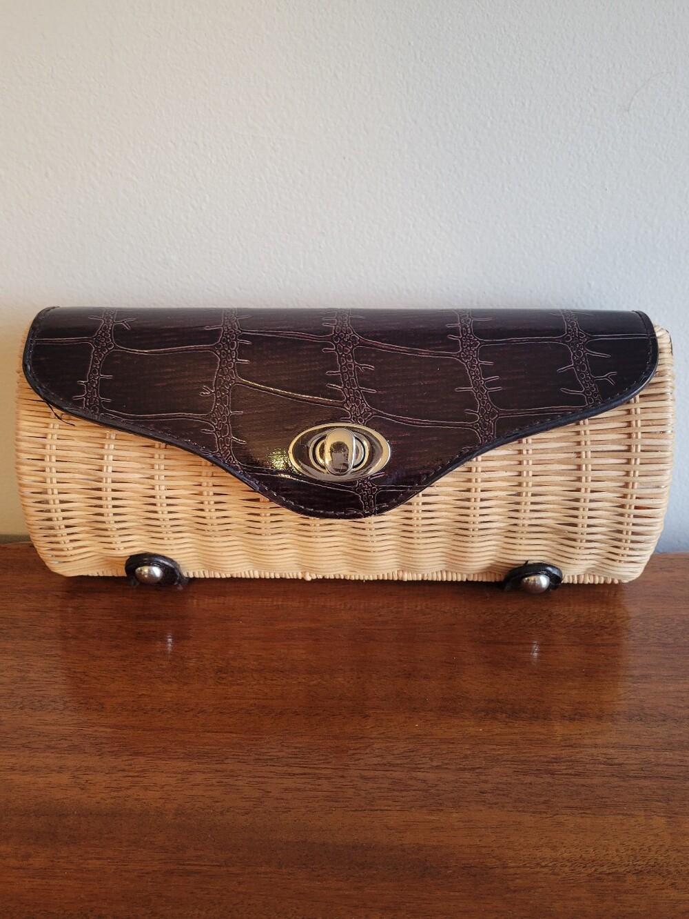 Vintage J. Crew Straw Clutch